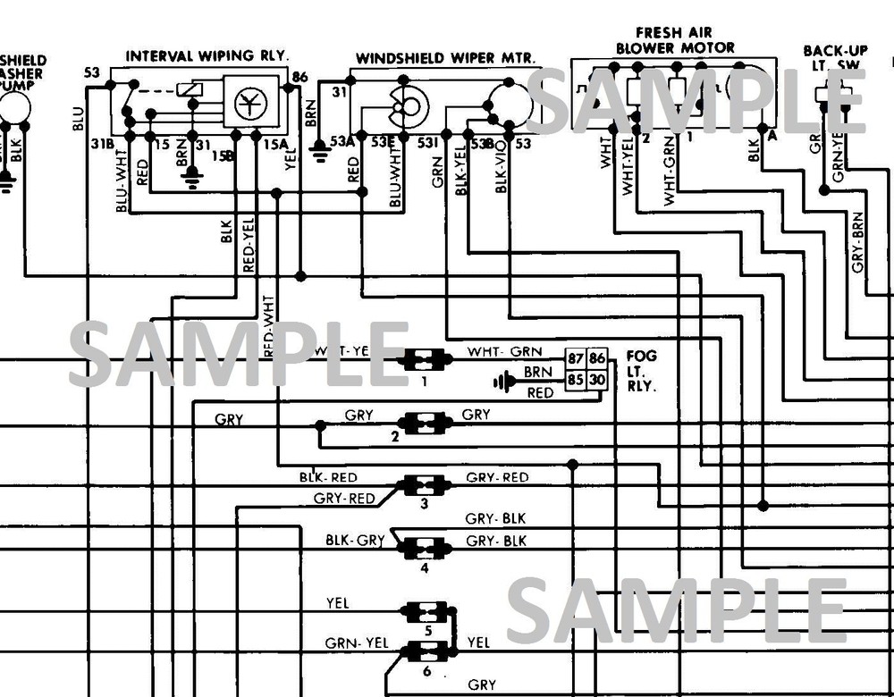1981 PORSCHE 911SC Wiring Diagram b/w pdf