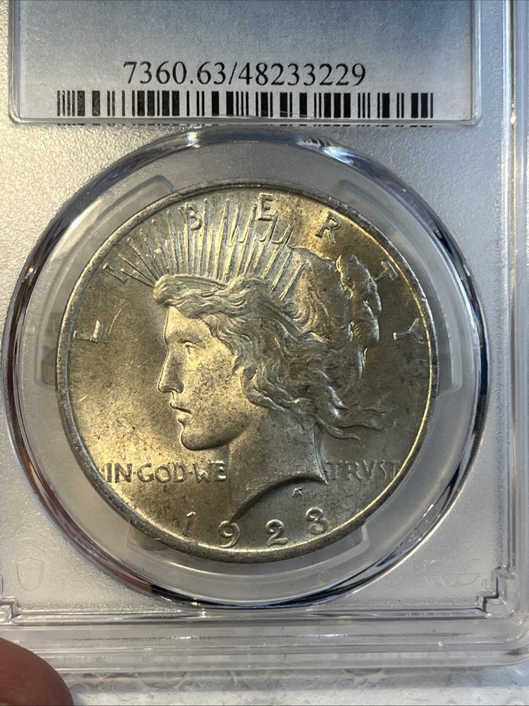1923 Peace Silver $1 Dollar PCGS Certified MS63 Coin