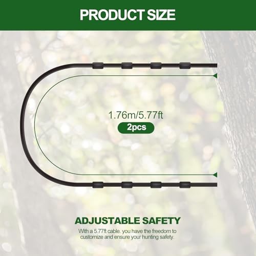 Replacement Tree Stand Cables,Pair of Replacement Cables for Climbing