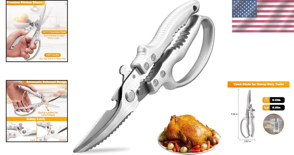 Heavy Duty Kitchen Scissors: Multi-Purpose Poultry Shears for Effortless Cutting