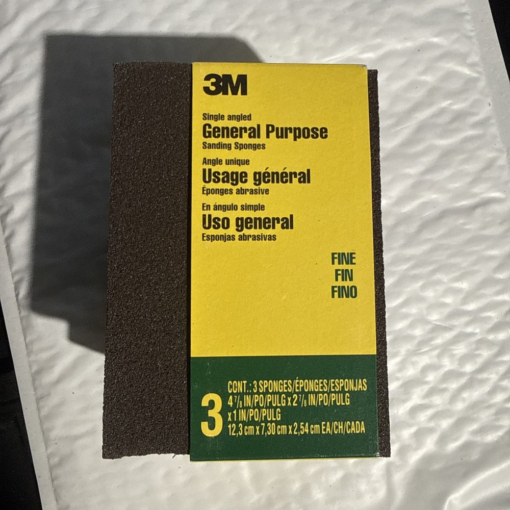 3M General Purpose Sanding Sponge CP041-3PK, Single Angle