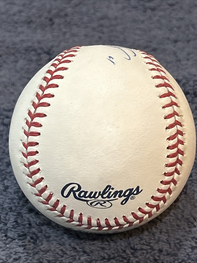 justus sheffield signed baseball autograph ball auto P
