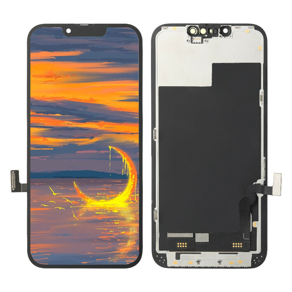 For iPhone 13 Soft OLED Display LCD Touch Screen Digitizer Frame Replacement Kit