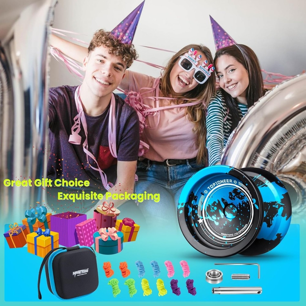 V12 Finger Spin Yoyo Professional Responsive Unresponsive