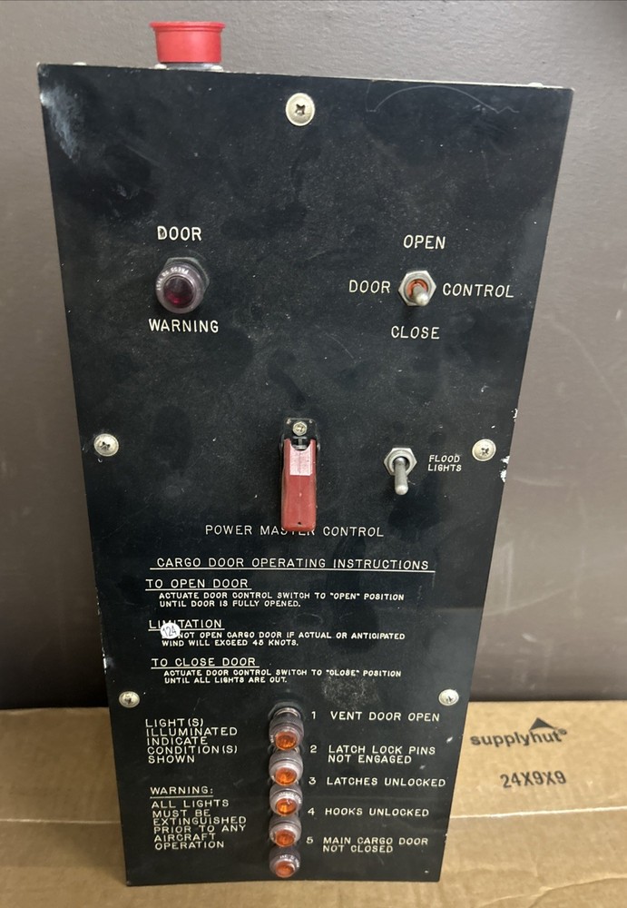 Vintage Lockheed C-130 Control Panel For Cargo Bay