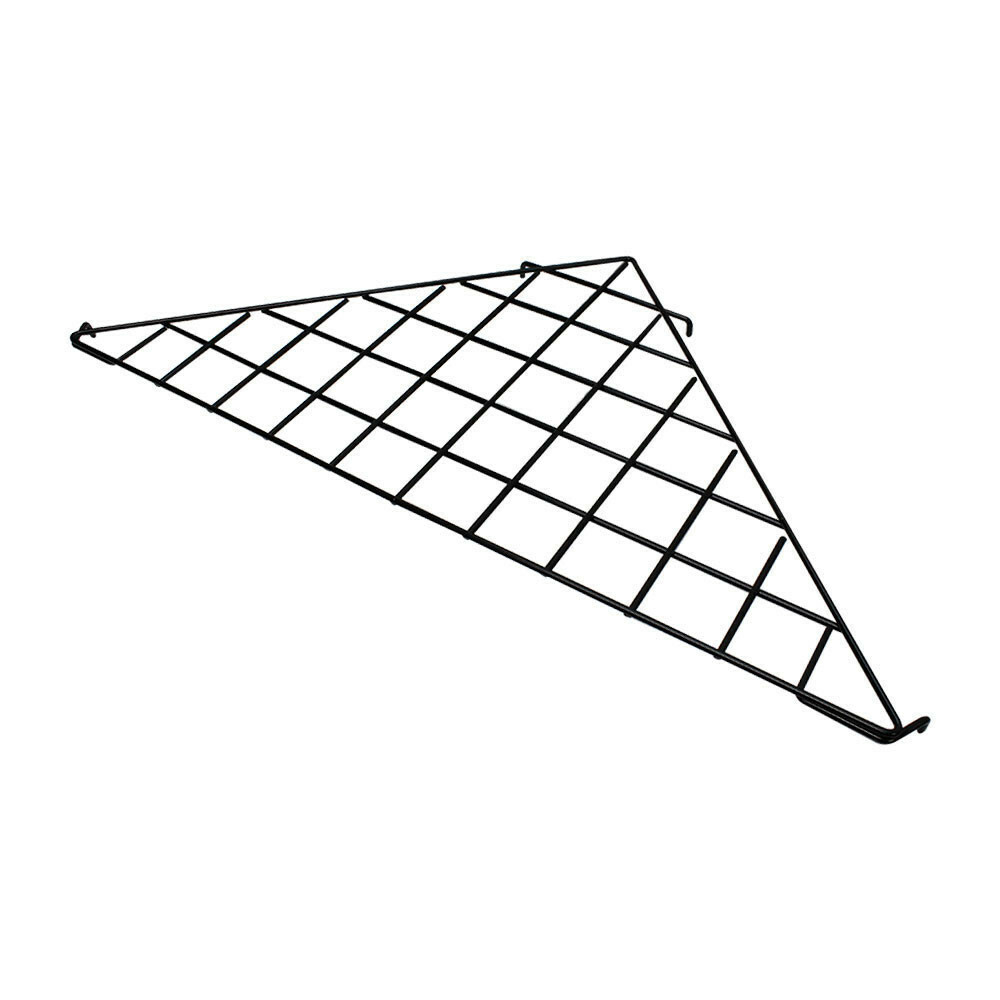 Corner Triangle Wire Grid Shelf Slat Grid 24" x 24" x 32"