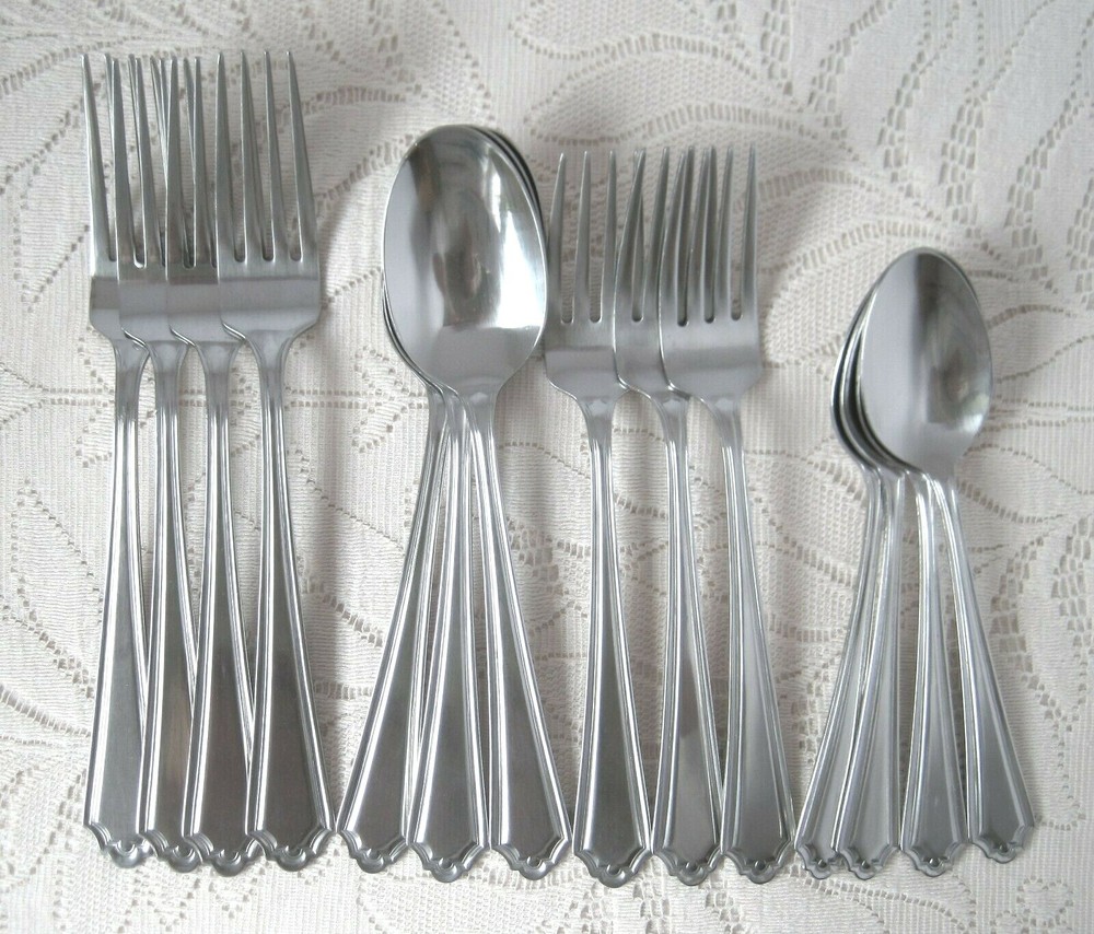 Pfaltzgraff Stainless Flatware Lot BLISS 14 Pieces