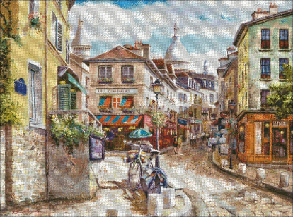 Montmartre Sacre Coeur - DIY Chart Counted Cross Stitch Patterns Needlework