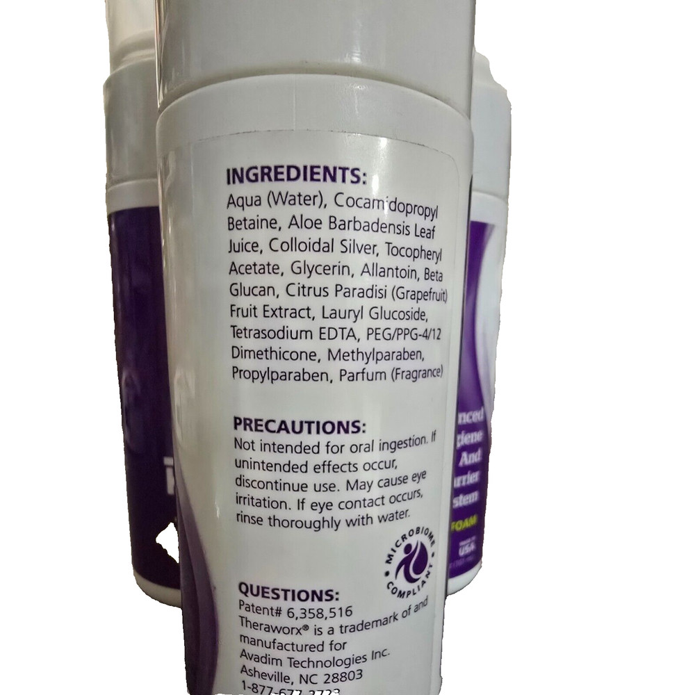 3 pack Theraworx Protect Advanced Hygiene And Barrier System Foam