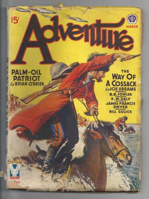 Adventure Mar 1943 Pulp Spring Lougheed Cvr; Abrams; Fowler; Daly