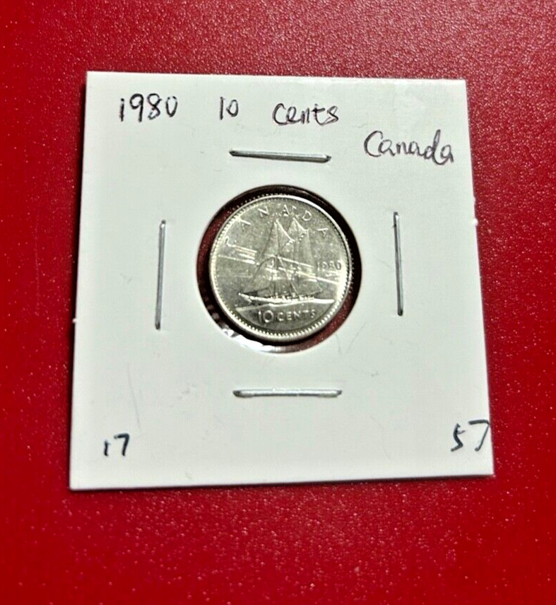 1980 10 CENTS CANADA COIN - NICE WORLD COIN !!!