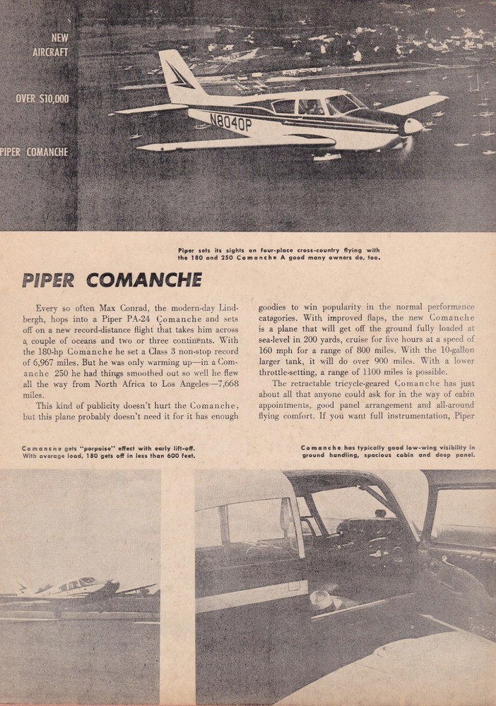 Piper Comanche Aircraft Report 11/22/2025e