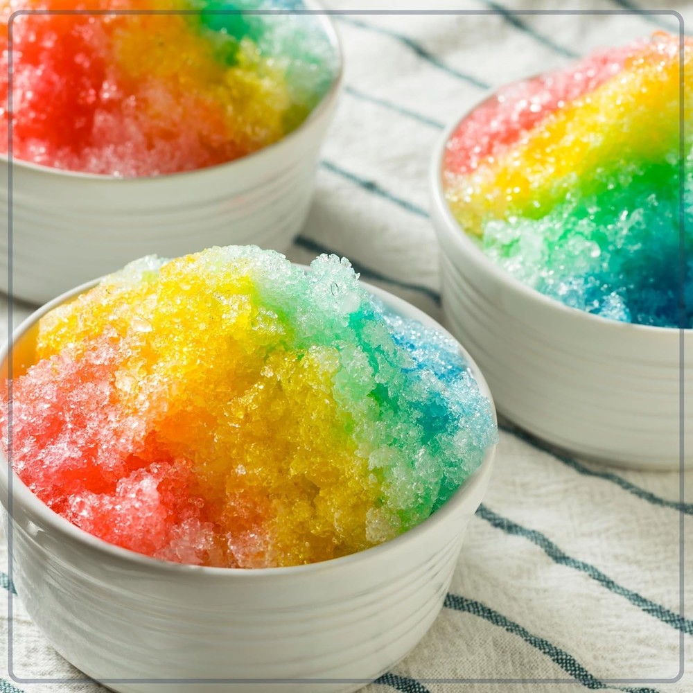 Snow Cone Shaved Retro Table-Top Slushie Machine - Includes 1 Reusable Plasti...