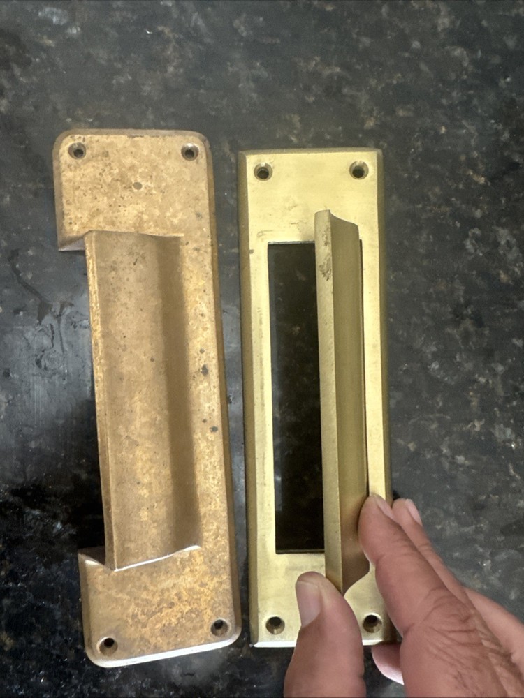 Vintage 2 Brass Mail Slot Drop,