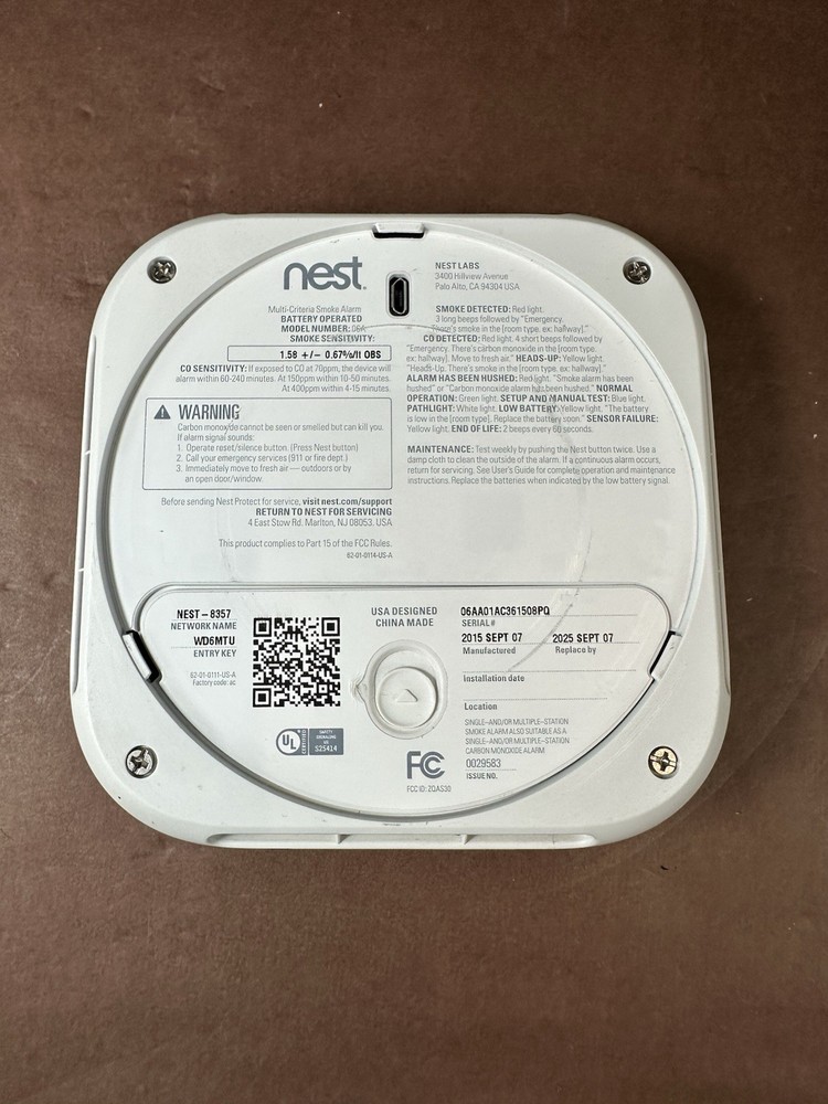 Google Nest Protect Smoke 06A UNTESTED SHIPS FAST!