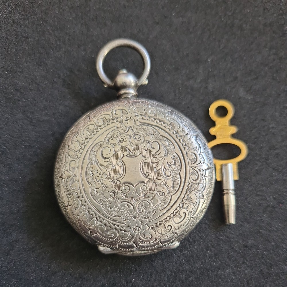 Antique Solid Silver T.G. Poole Middlesbrough Pocket Watch c1900 W/O Ref4208