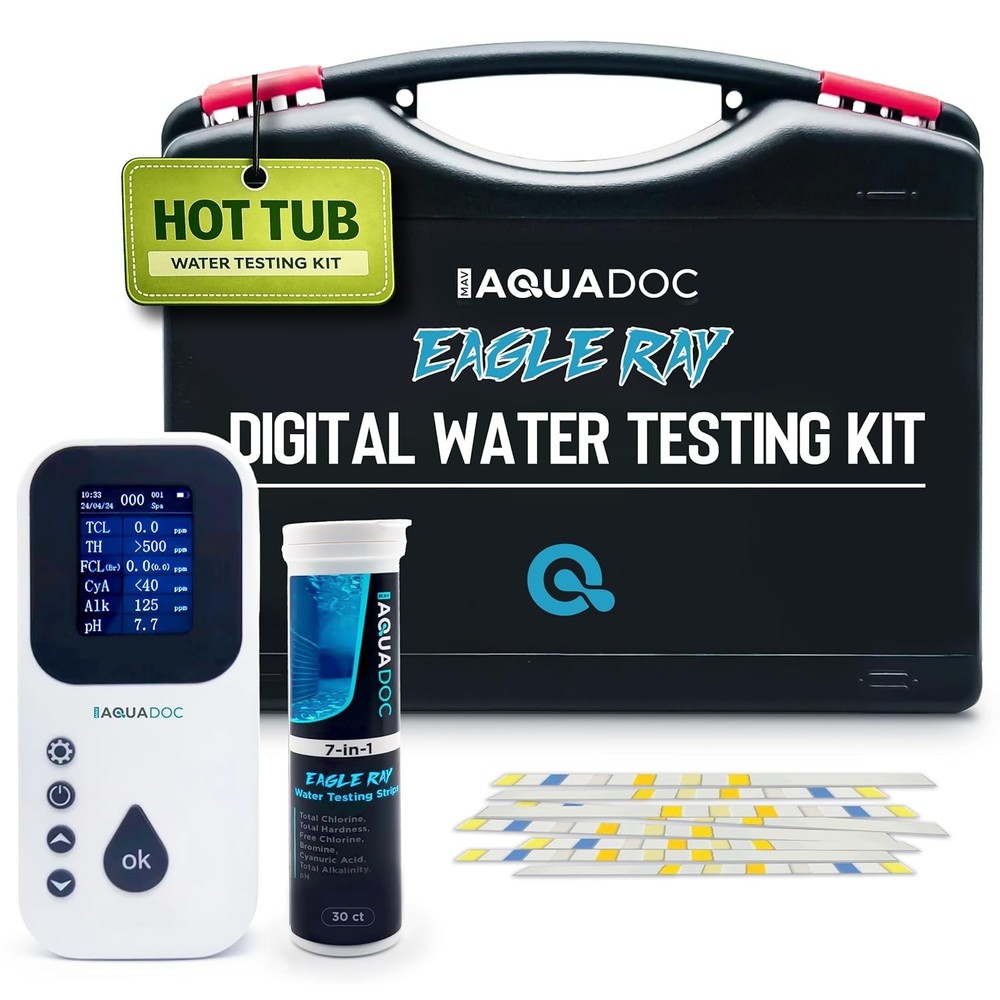 Eagle Ray Digital Spa Water Kit - Accurate Testing for Hot Tubs & Pools