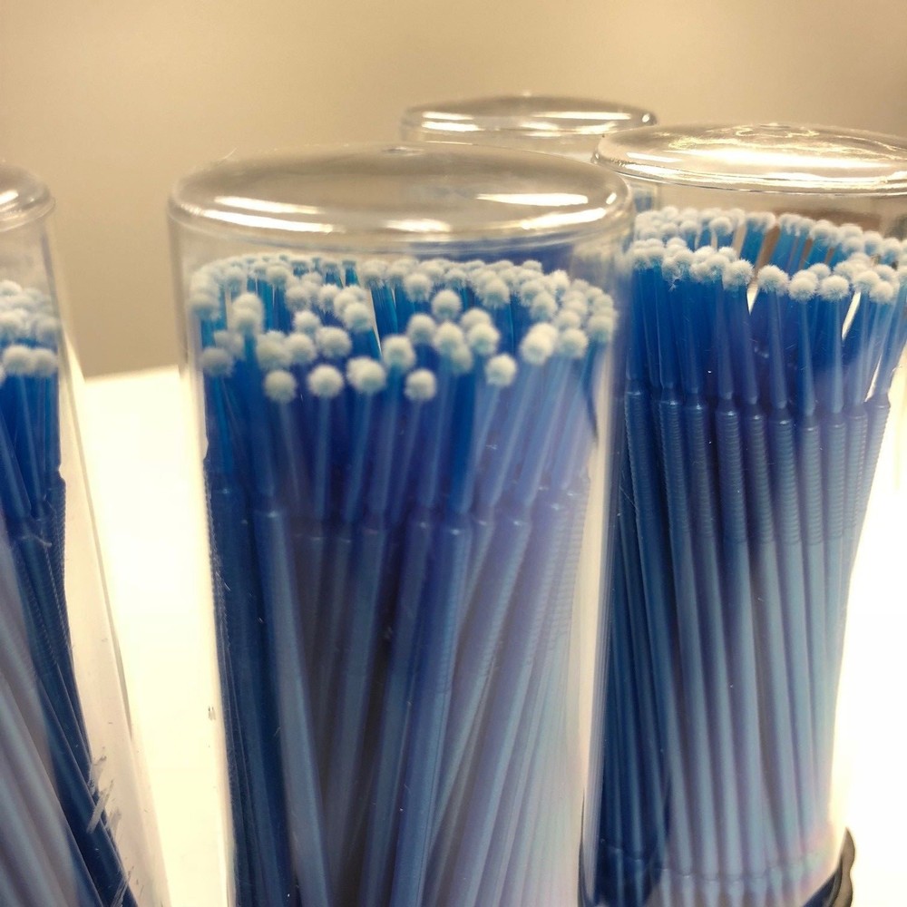 800 (8 Kegs) Blue Dental Micro Applicator Brushes (Regular Tips) Eyelash Mascara