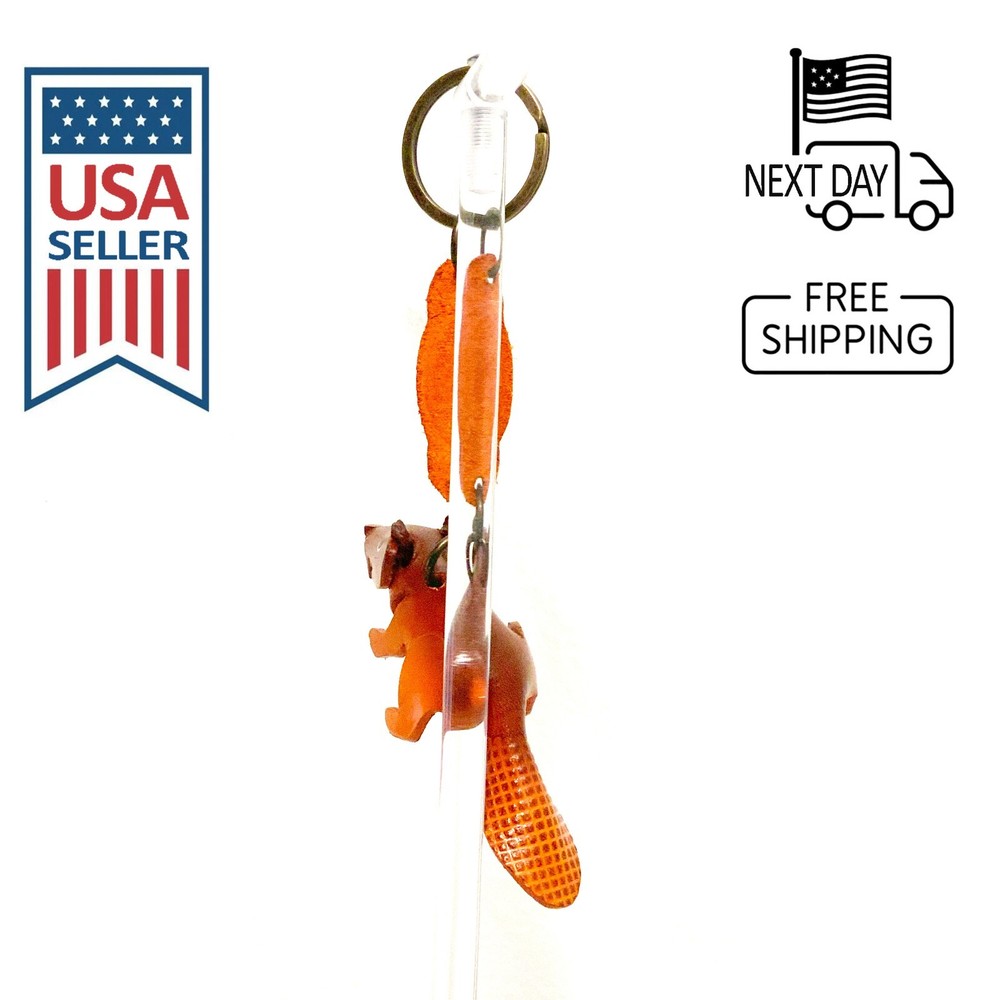Beaver Handmade Leather Keyring