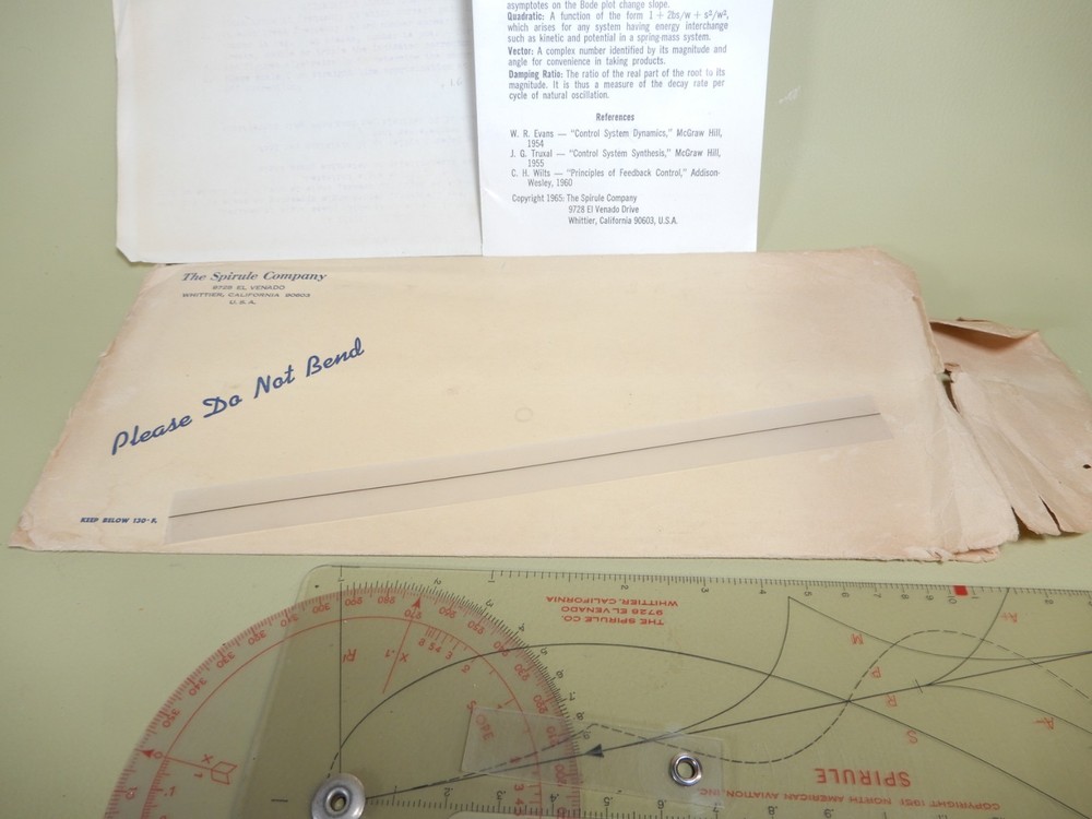 Spirule Company Calculator Great Condition with Documentation and Worn Envelope