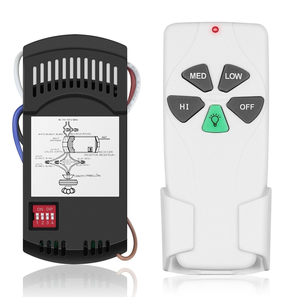 Universal Ceiling Fan Remote Control Kit, Replacement for Hunter/Harbor Breeze