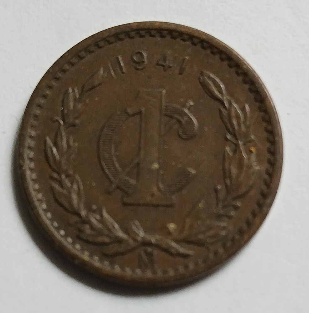 MEXICO - 1941 - ONE CENTAVO - COIN - VF