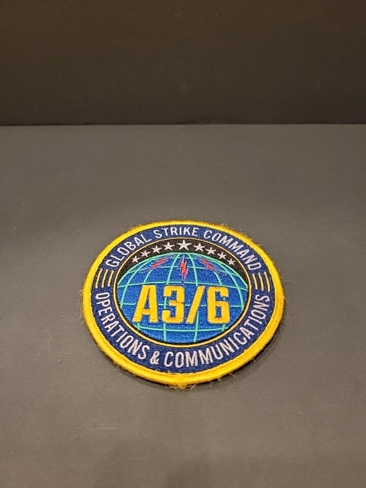 AIR FORCE PATCH GLOBAL STRIKE COMMAND -A3/6- X COMMUNICATIONS OPERATIONS-AFGSC