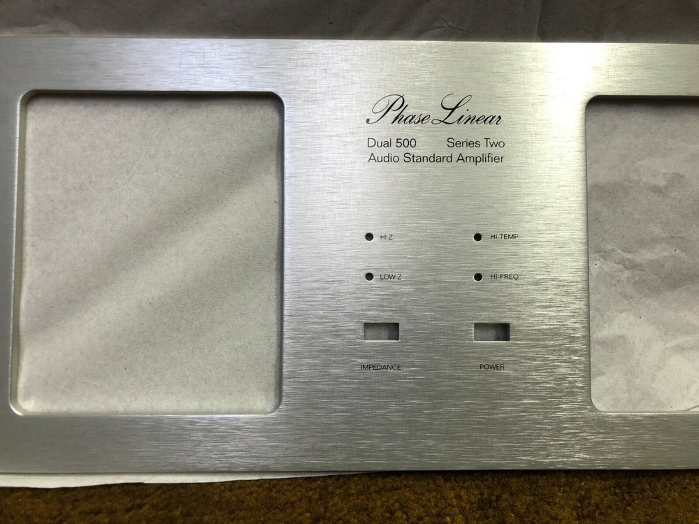 Phase Linear Dual 500 Series Two front panel reproduction NEW Silver