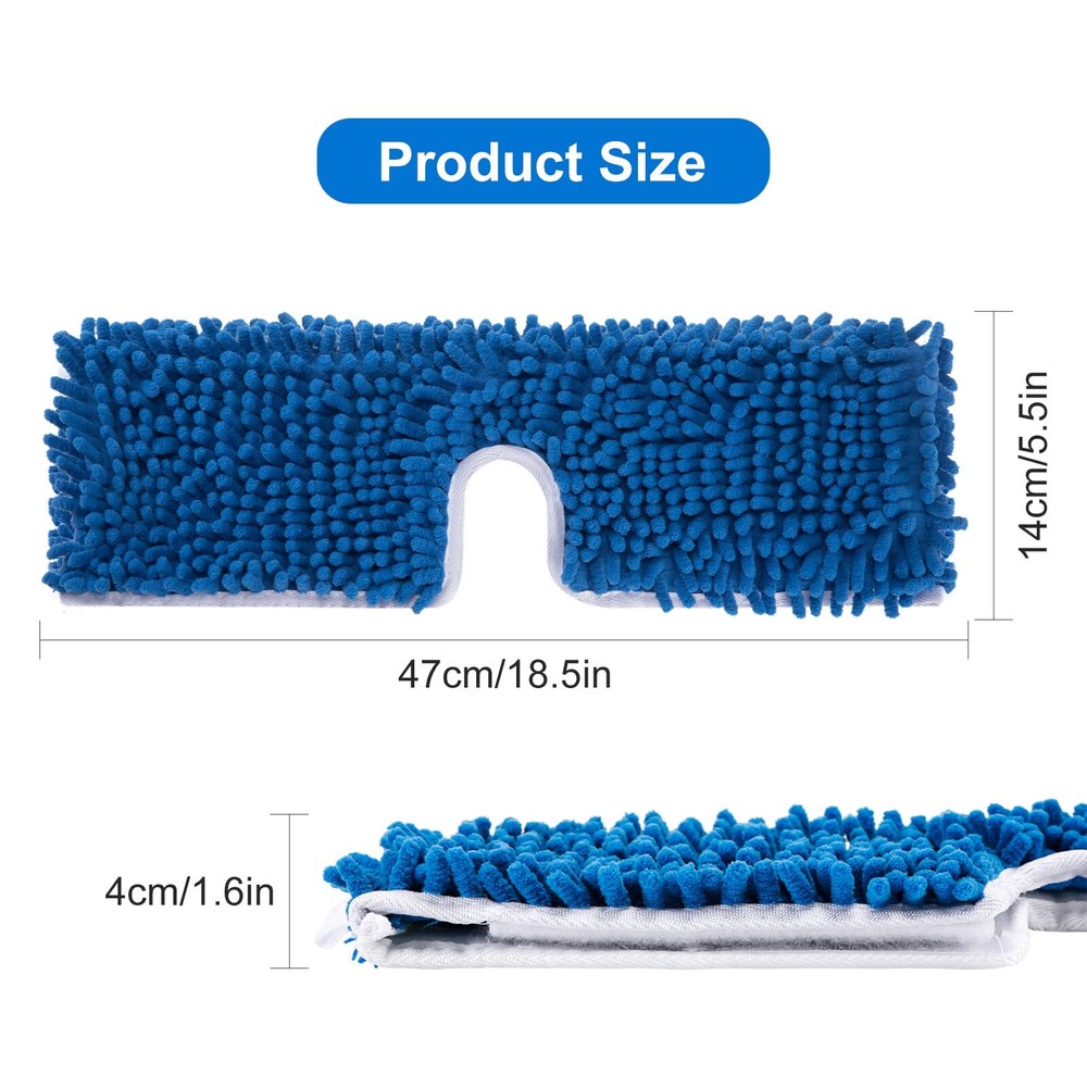 3 Pack Mop Refills Compatible For Duaaction Microfiber Mop Mop Heads Replacement