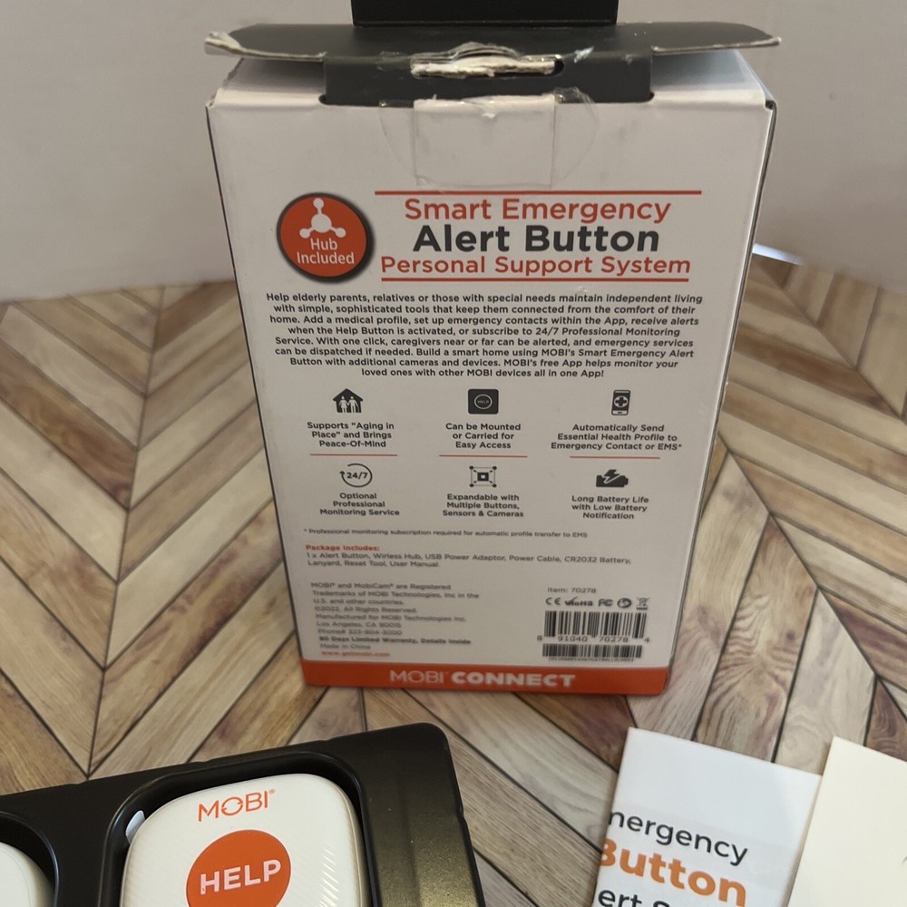 Mobi Connect Smart Emergency Alert Button Personal Support System NIB