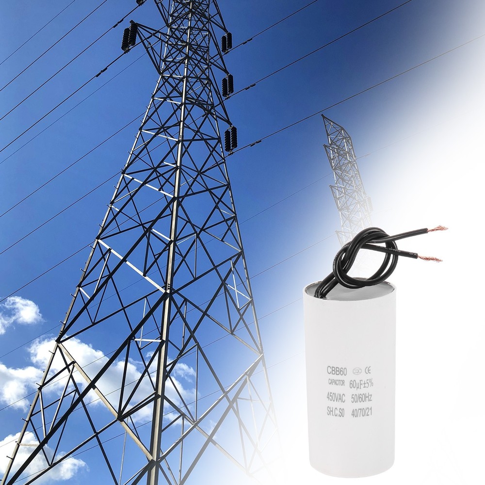 60uF CBB60 Running Capacitor, Run Capacitor,White