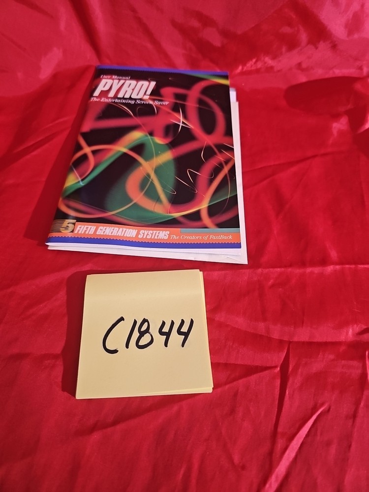 Vintage User Manual Pyro! Fifth Generation Systems & Disk 1990 Rare
