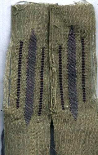 WW2 GERMAN ARMY COLLAR TABS GREY piped EM late war Standard