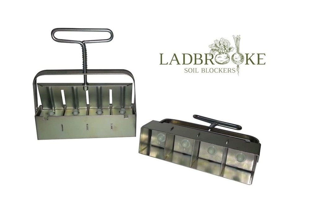 Ladbrooke Genuine Soil Block Maker - 5-Pc. Essentials Nesting System Includes...