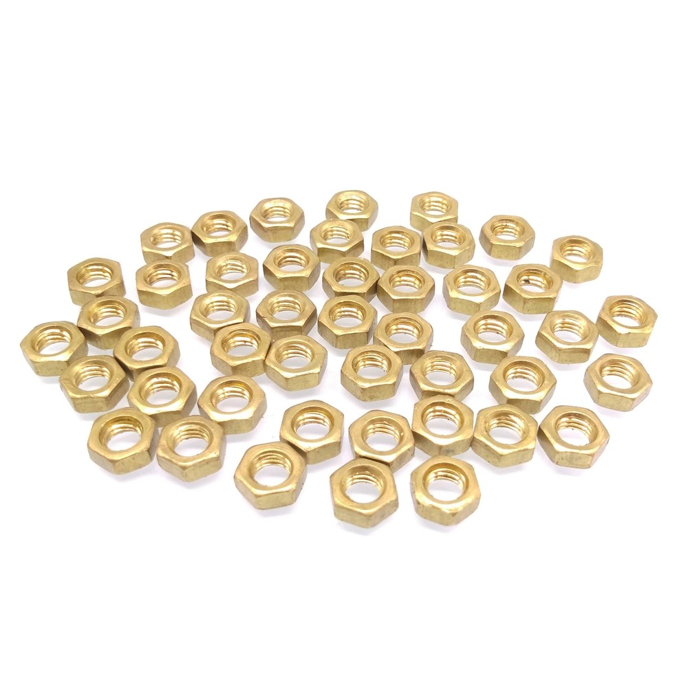 100pcs M6 Metric Thread Insert Screw Fastener Brass Hex Nut