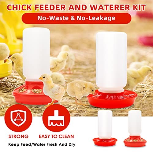 with Chick Perch,flip Top Poultry Feeder, 1l Chick Brooder Box Starter Kit