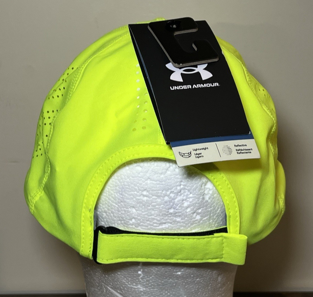 Under Armour Iso-Chill 6 Panel Neon Yellow Adjustable Hook & Loop Training Hat