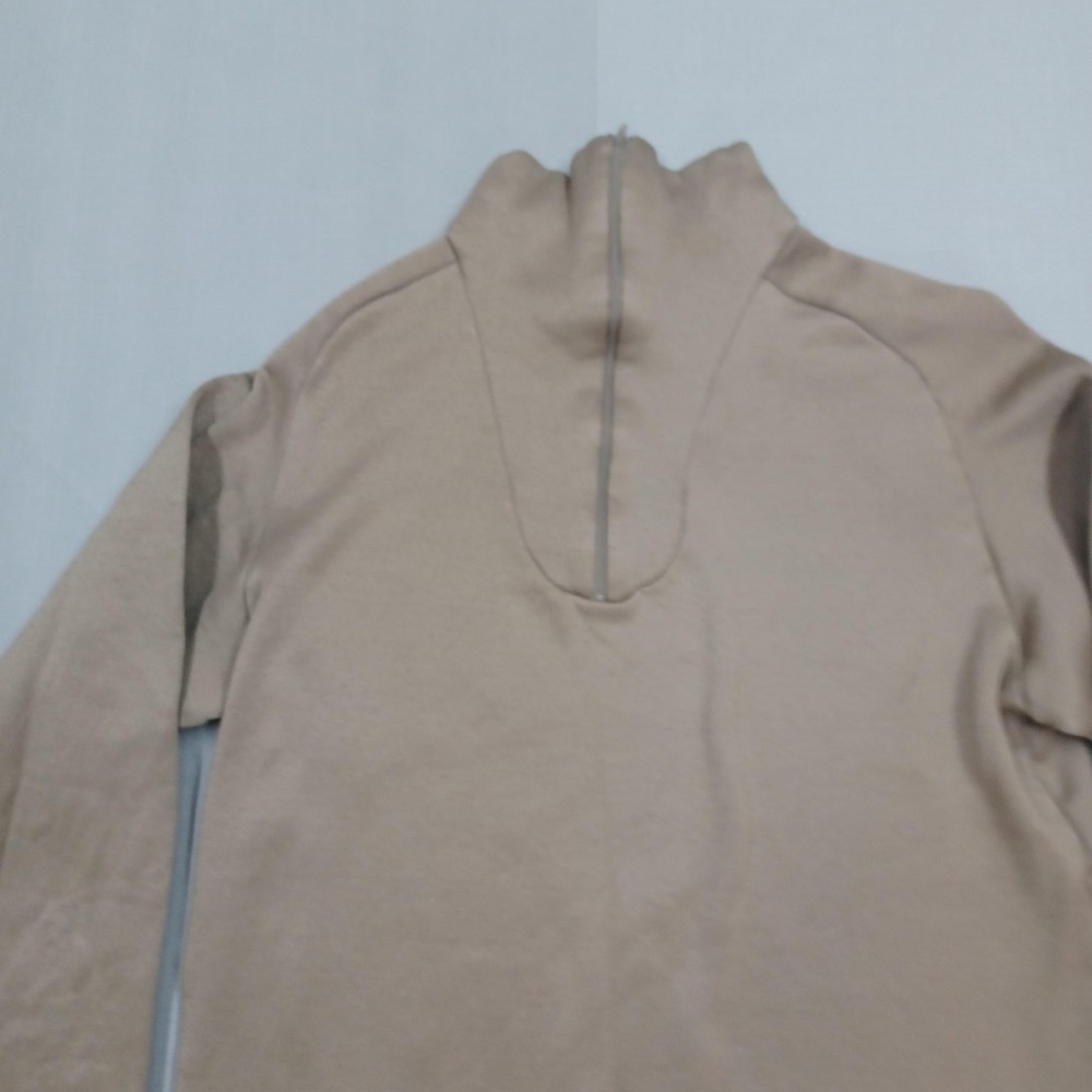 Military Undershirt Cold Weather Medium Brown 100% Polypropylene Quarter Zip