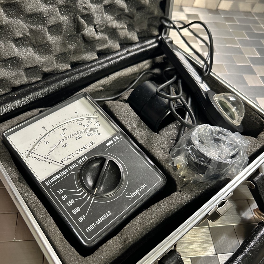 SIMPSON 408-2 Light Meter Incident & Reflective w/ Case