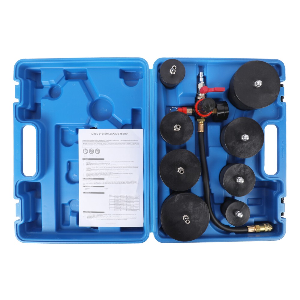 Turbo System Leakage Tester Kit Adapters 35-90mm Engine Leak Cooling System Hose