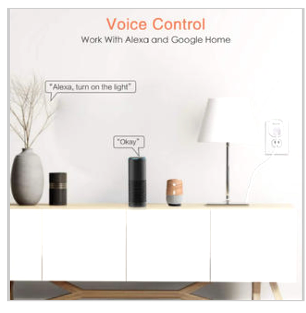 2-PACK AvatarControls Smart WiFi Plug, USB Port, Work with Alexa/Google, UL Cert
