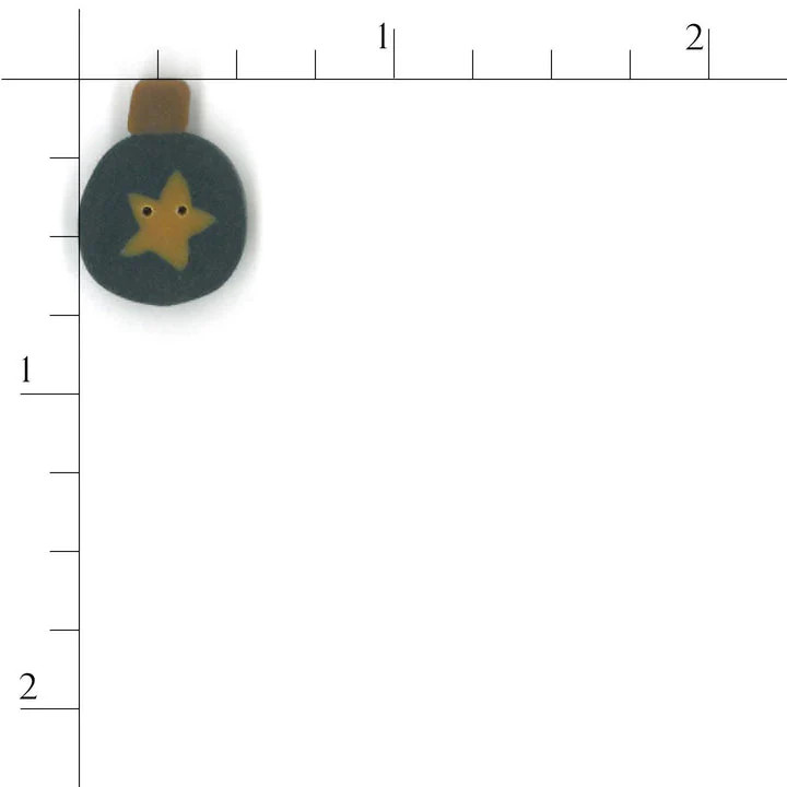 Primitive Blue Ornament (Star) 4488 Buttons by Just Another Button Company