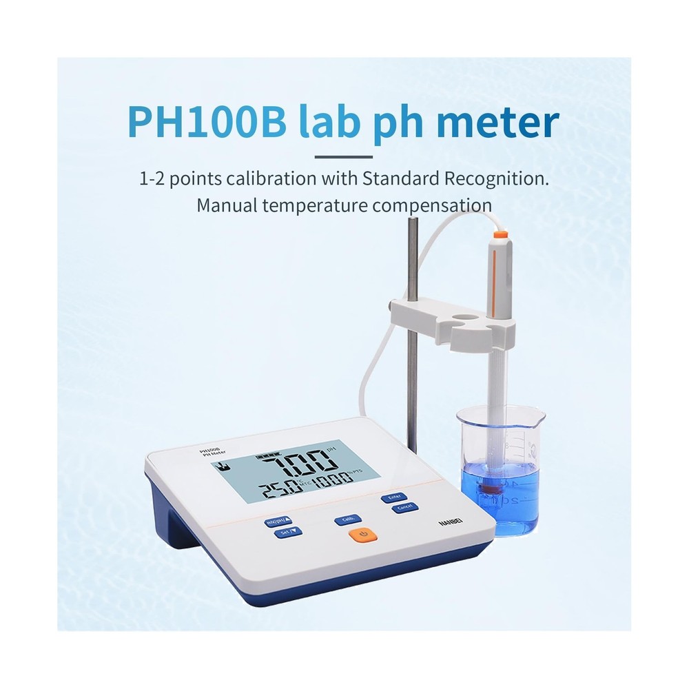 Instruments,Lab Benchtop pH Meter kit,1-2Points Auto Calibration,0.01 pH Accu...