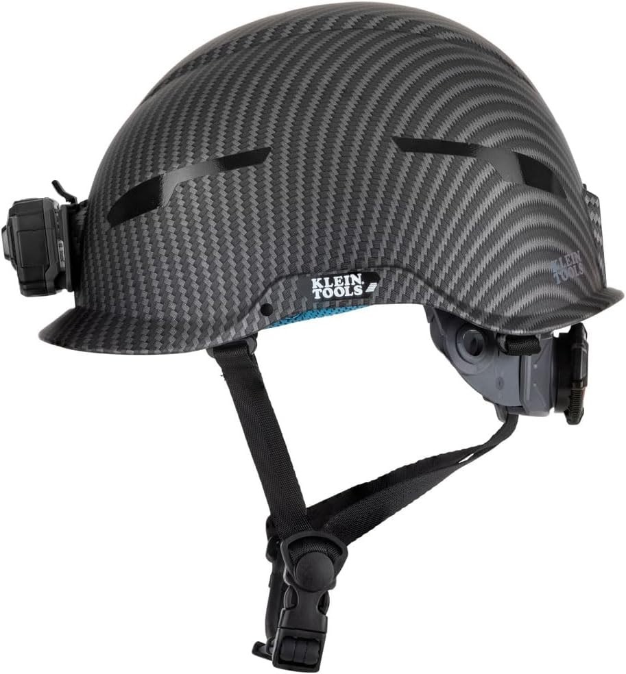KARBN Pattern Safety Helmet with Rechargeable Lamp - Class E Protection