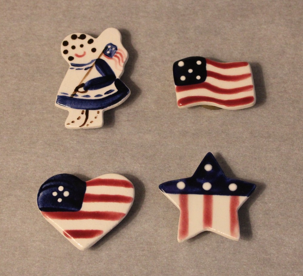 Patriotic Flag Theme Button Covers