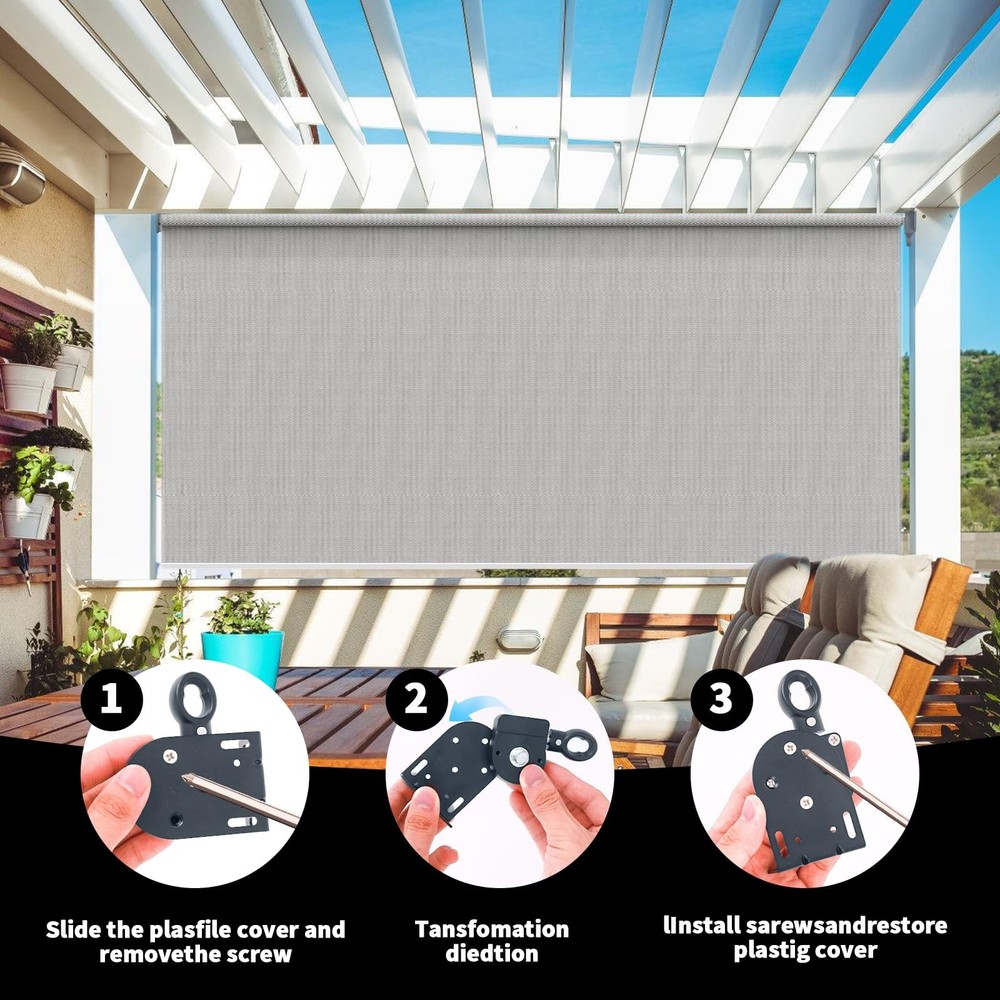 [Enmpnornb] Roller Shade Hardware coolaroo Replacement 1 set bracket, Black