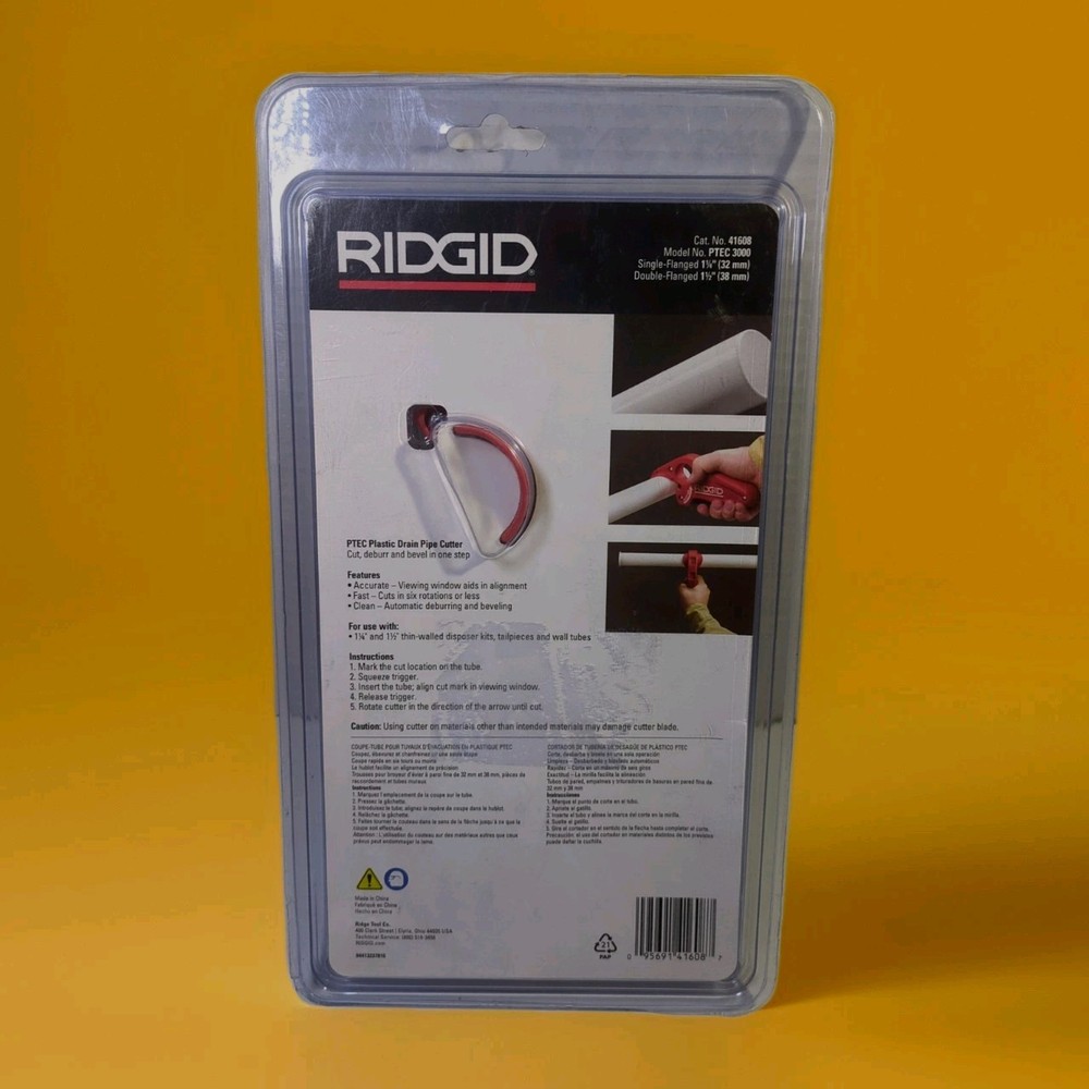 Ridgid PTEC Plastic Drain Pipe Cutter #41608 NEW Sealed!!!!!!