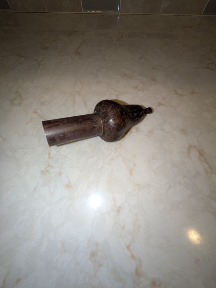 Vintage Cast Iron Finial, Pear Design (5")