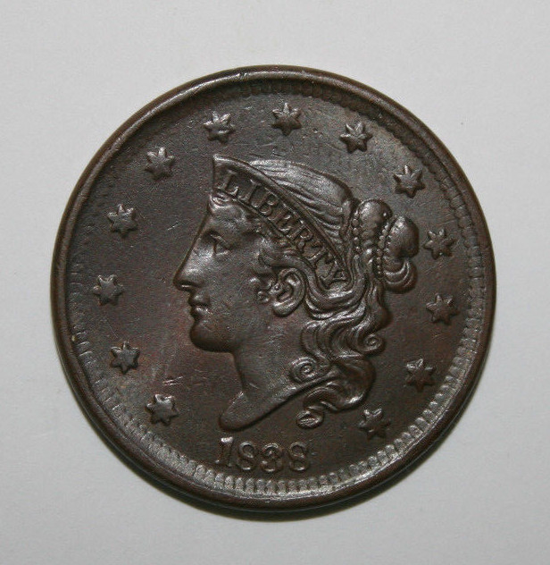 1838 LARGE CENT  X18