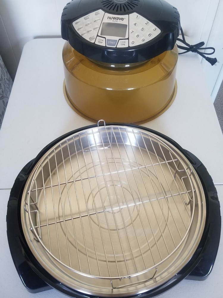NEW! Nuwave Elite Infrared Oven/Dehydrator W/Extender Ring Racks Baking Pan +